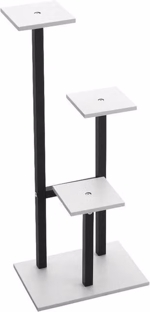 Kelvenix Modern Black Matt Metal and Wood Indoor Plant Stand – 1