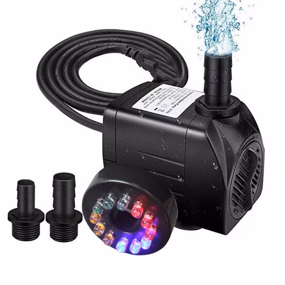 FLAVORA 800L/H LED Fountain Water Pump in Black – 3