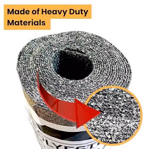 Novecrafto Heavy-Duty Black Polyester Shed Roofing Felt, 2 Rolls (W: 1 m x L: 5 m) – 9