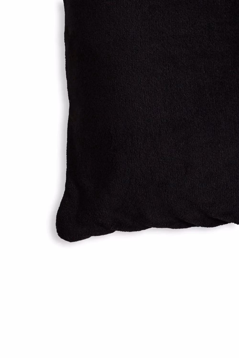 BHS Black Microfleece Square Cushion, W/D/H: 59 x 59 x 59 cm – 4