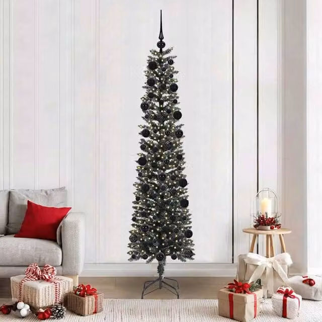 Berkfield Home Artificial Green Christmas Tree with 300 LEDs, W/D/H: 58 x 58 x 210 cm – 1