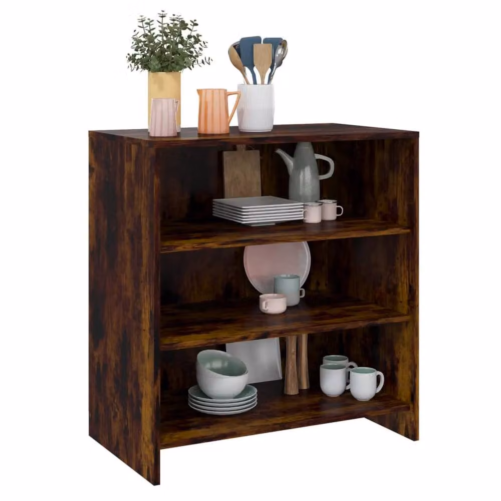 Berkfield Home Modern Smoked Oak Sideboard in Brown, W/D/H: 70 x 40.5 x 75 cm – 4