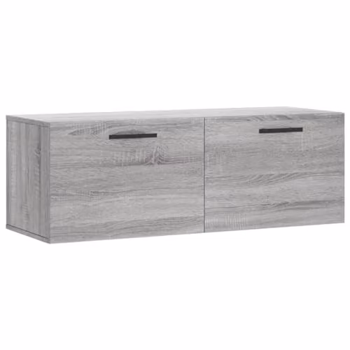 vidaXL Modern Wall Cabinet in Grey Sonoma, W/D/H: 100 x 36.5 x 35 cm