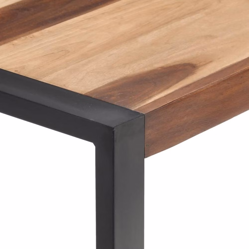 Berkfield Home Brown Solid Wood Rectangular Dining Table W/D/H: 120 x 60 x 75 cm – 3