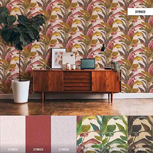 A.S. Création Botanical Garden Floral Wallpaper in Brown, Orange, Red and Multicolour, W/H: 53.0 x 10.05 m – 6