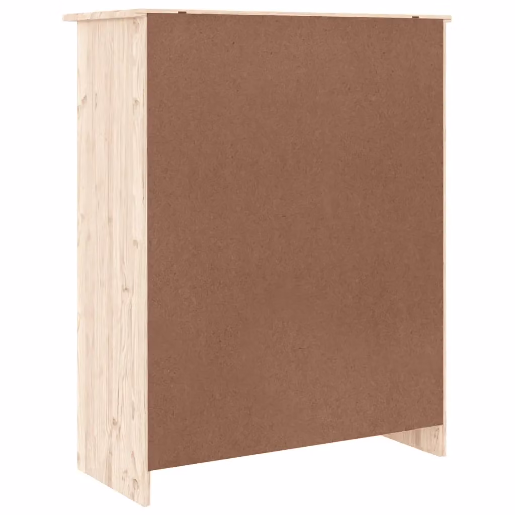 Berkfield Home ALTA Shoe Cabinet in Brown Solid Pine Wood, W/D/H: 77 x 35 x 96 cm – 2