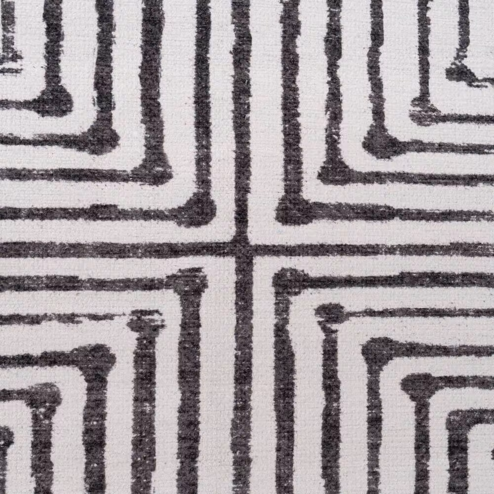 Kukoon Black and Cream Geometric Washable Modern Living Room Rug, W/D/H: 240 x 330 cm – 8