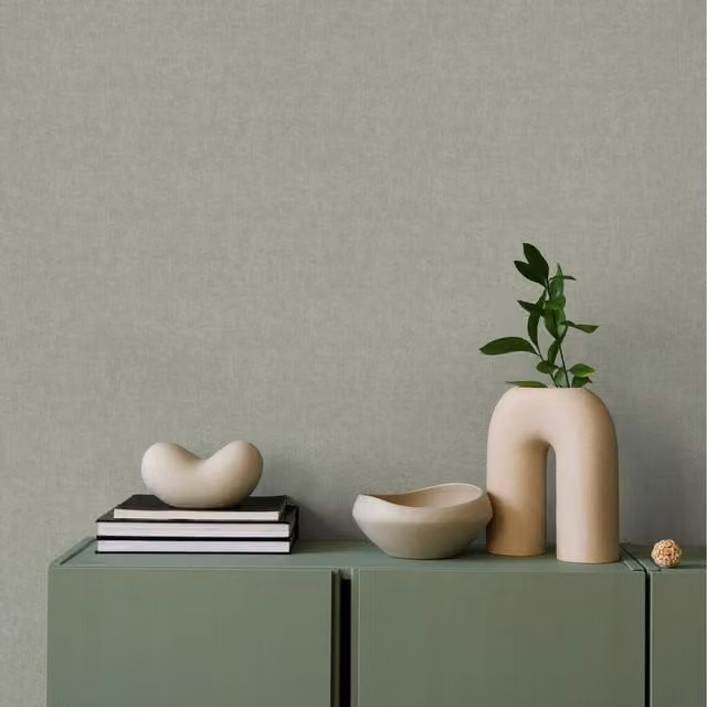 Superfresco Easy Zara Textured Plain Wallpaper in Green