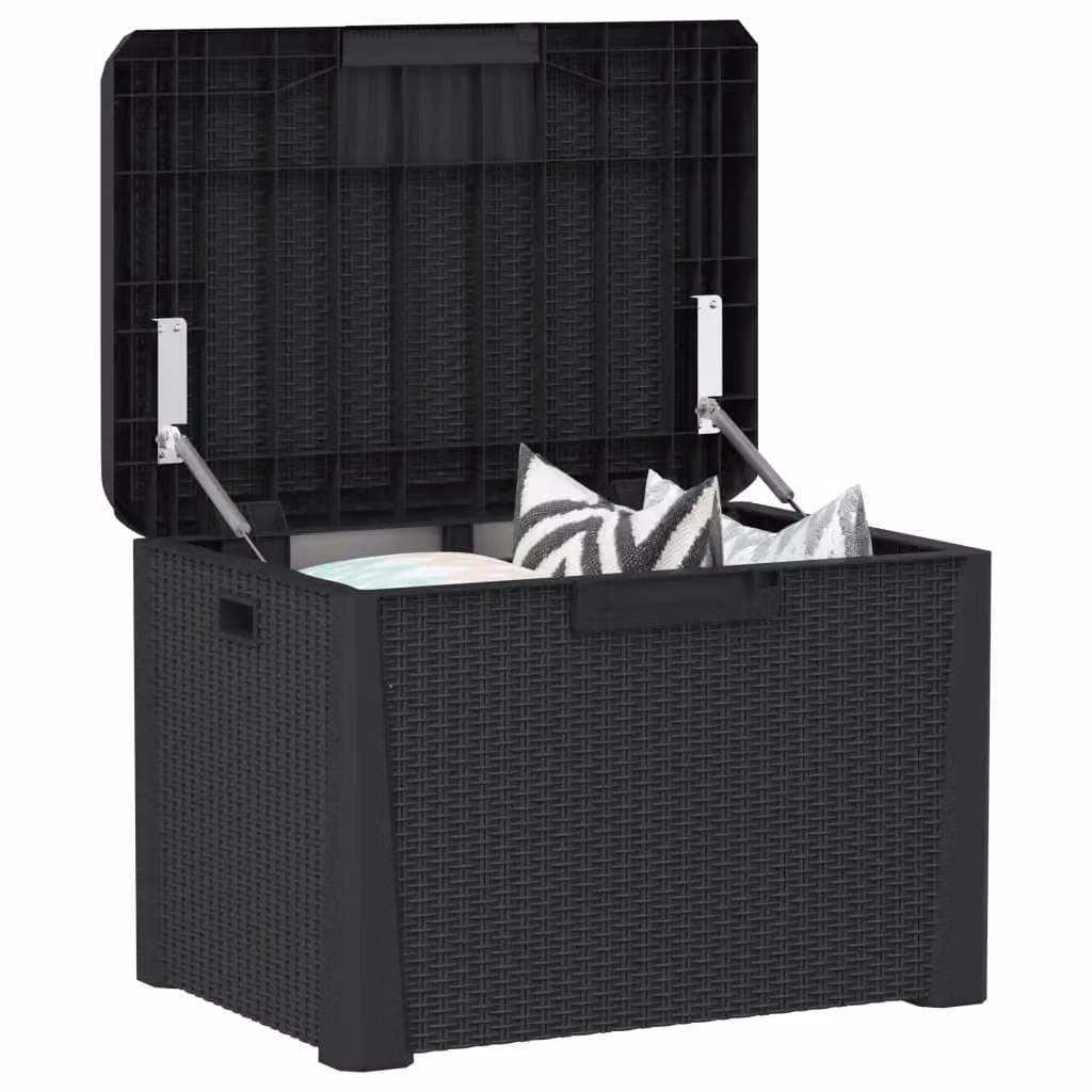 Berkfield Home Garden Storage Box in Anthracite and Black, 125 L – 3