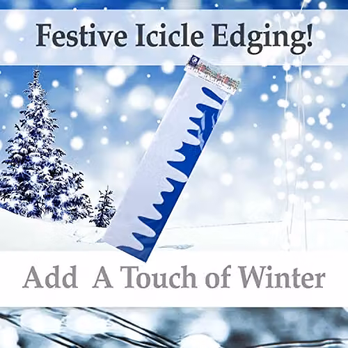 VFM e-Store White Decorative Christmas Icicle Fringe – 4