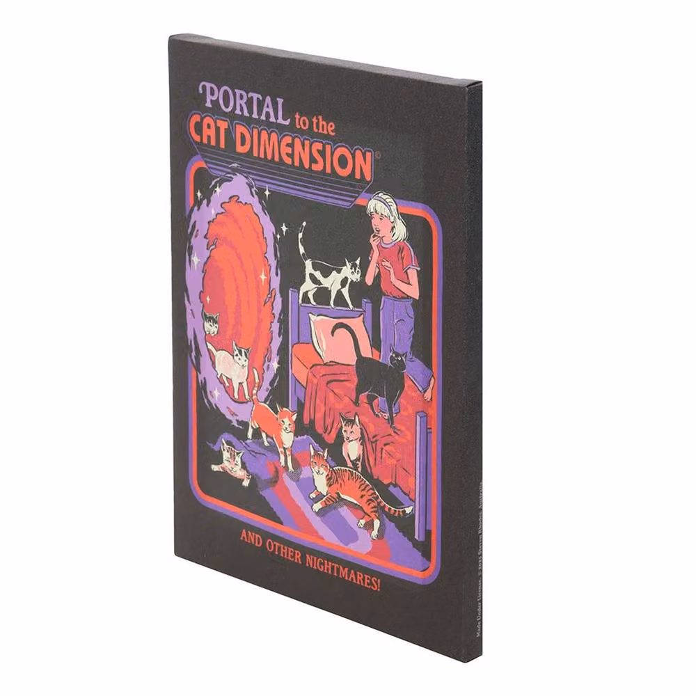 Steven Rhodes Portal To The Cat Diion Multicolour Canvas Plaque – 3