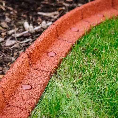 Primrose Flexiborder Rubber Garden Edging in Terracotta Red, 2 Pack – 1