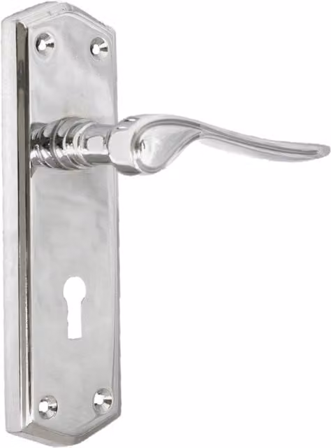 Betley Butterfly Door Handles in Chrome Silver