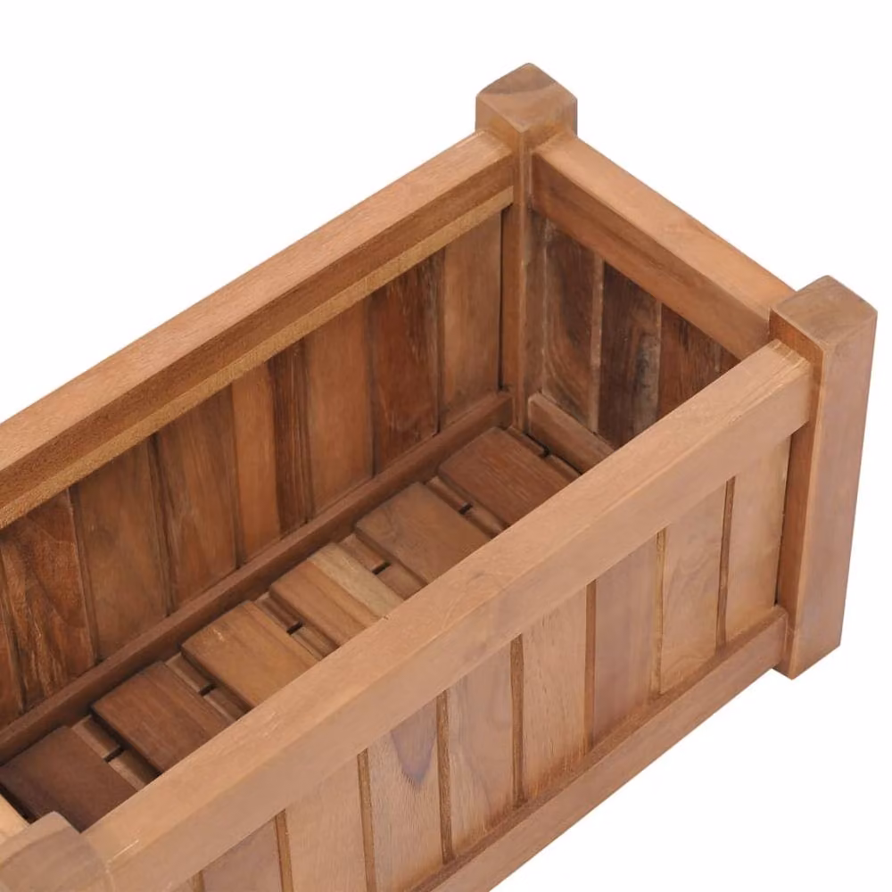 Berkfield Home Raised Bed in Brown Solid Teak Wood, W/D/H: 50 x 25 x 25 cm – 2
