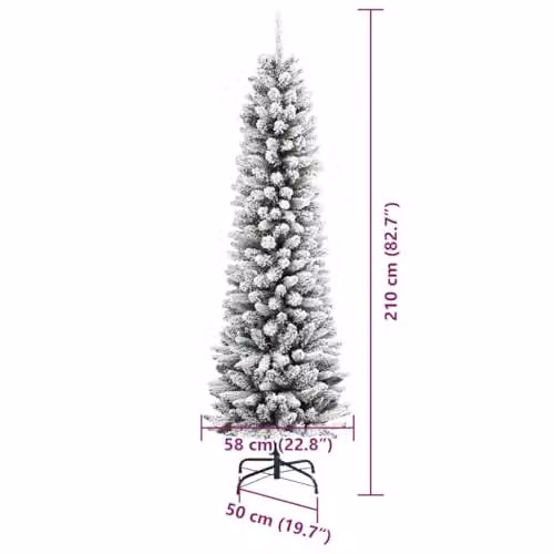 vidaXL Artificial White Christmas Tree, Height: 210 cm – 3