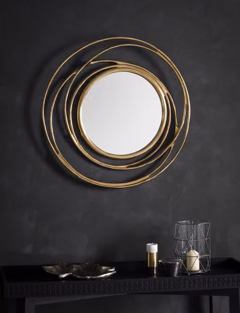 Gallery Direct Allende Round Gold Wall Mirror