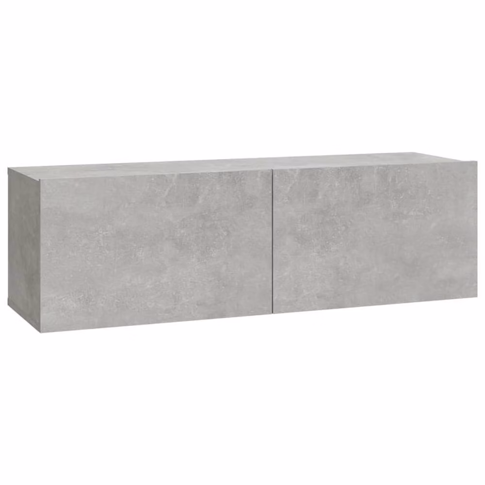 Berkfield Home Wall Mounted TV Cabinets, 2 Piece Set in Concrete Grey, W/D/H: 100 x 30 x 30 cm – 4