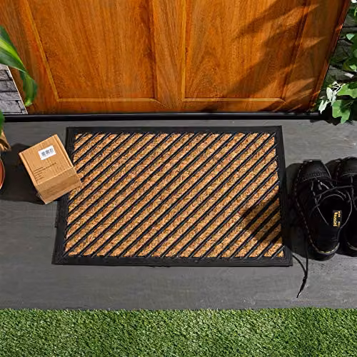 Nicola Spring Heavy Duty Non-Slip Door Mat in Brown or Black, W/D: 60 x 40 cm – 2