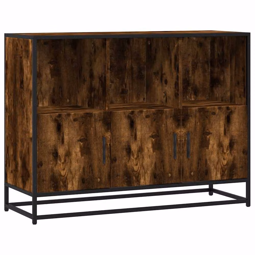 Berkfield Home Smoked Oak Sideboard in Brown, W/D/H: 100 x 35 x 76 cm – 3