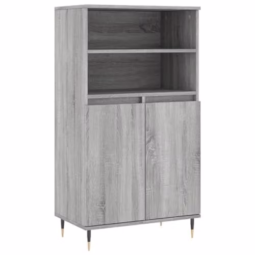 vidaXL Grey Sonoma Highboard in Engineered Wood W/D/H: 60 x 36 x 110 cm – 1