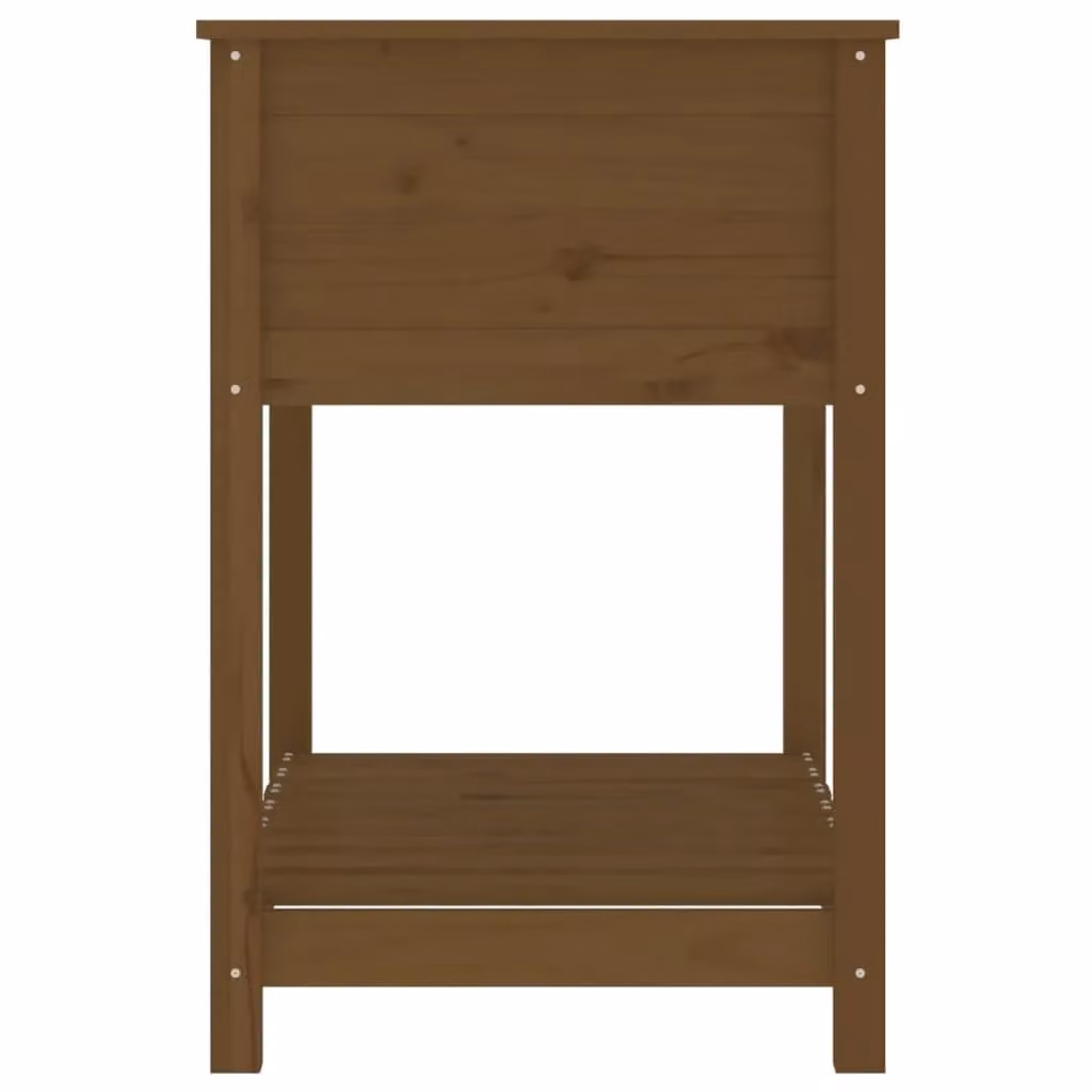 Berkfield Home Rustic Pine Wood Planter with Shelf, Brown, W/D/H: 82.5 x 54 x 81 cm – 4