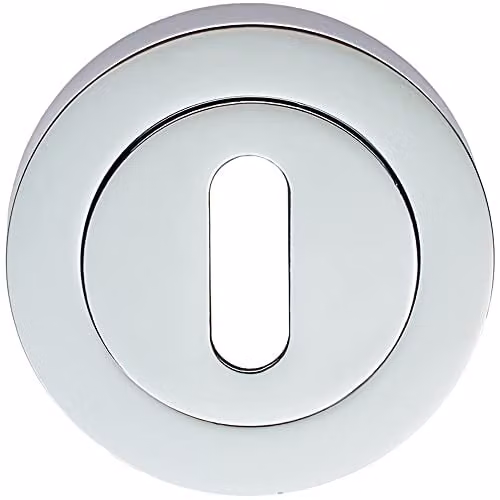 Loops Polished Chrome Round Escutcheon Rosette Set with Concealed Fix