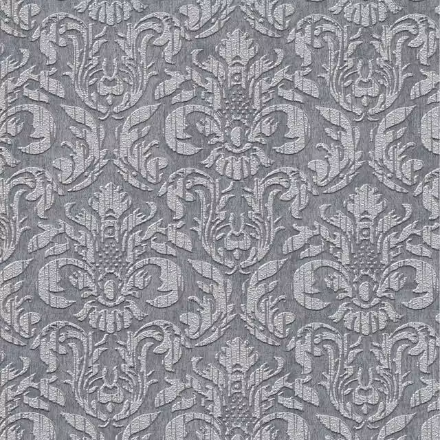 Erismann Abstract Floral Vintage Wallpaper in Black and Grey