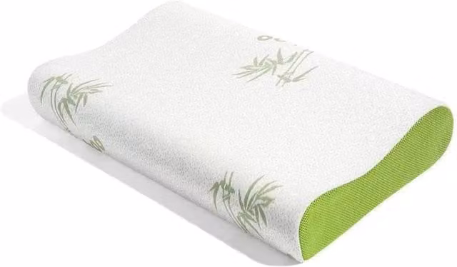 GAVENO CAVAILIA White Bamboo Contour Memory Foam Pillow for Side and Back Sleepers