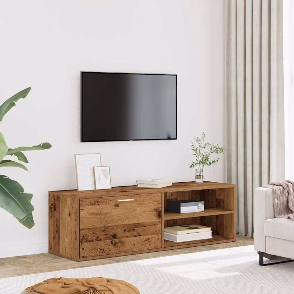 Berkfield Home Rustic Old Wood TV Cabinet in Brown, W/D/H: 120 x 34 x 37 cm – 3