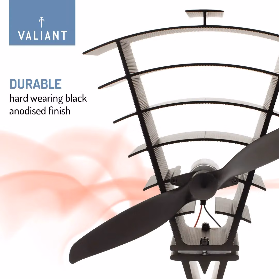 Vaillant Vanquish Stove Fan and Magnetic Thermometer in Black – 4