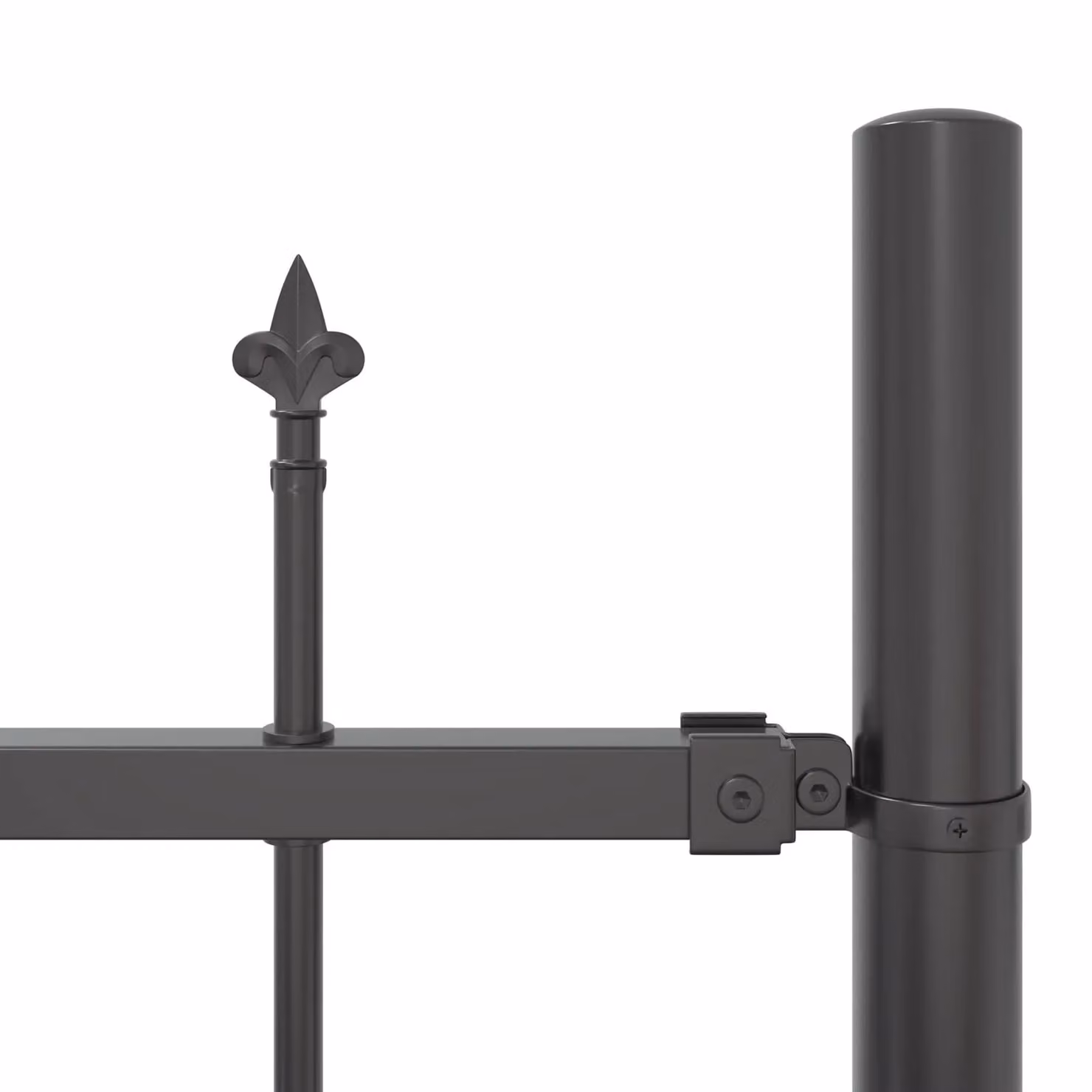 Berkfield Home Garden Hoop Top Fence in Grey Steel, W: 13.6 m, H: 0.75 m – 3