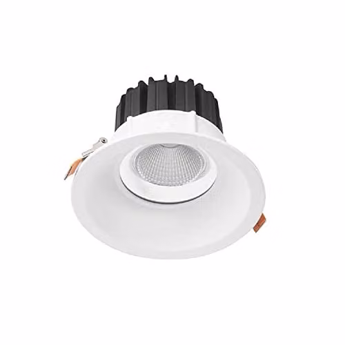 Netlighting Dorit Integrated LED Recessed Downlight Matt White IP44 Warm White