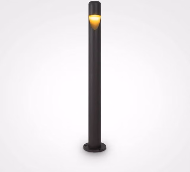 Maytoni Hagen LED Outdoor Bollard Light in Grey with 3000K Warm White Light and IP65 Rating