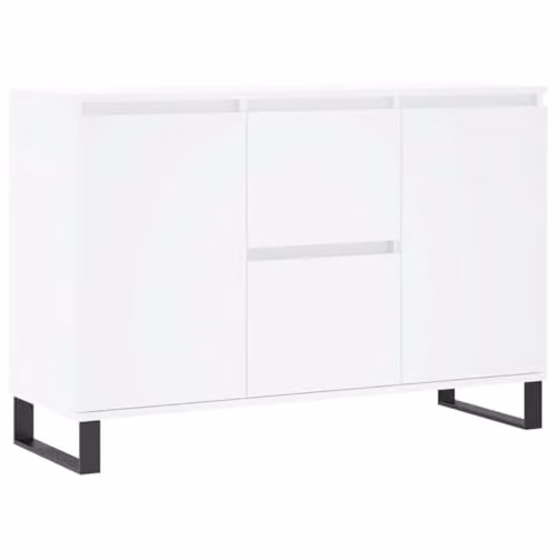 vidaXL Modern White Sideboard in Engineered Wood W/D/H: 101.5 x 35 x 70 cm