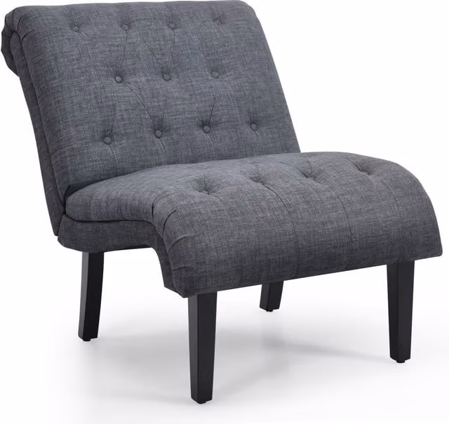 Costway Modern Armless Fabric Accent Chair in Grey