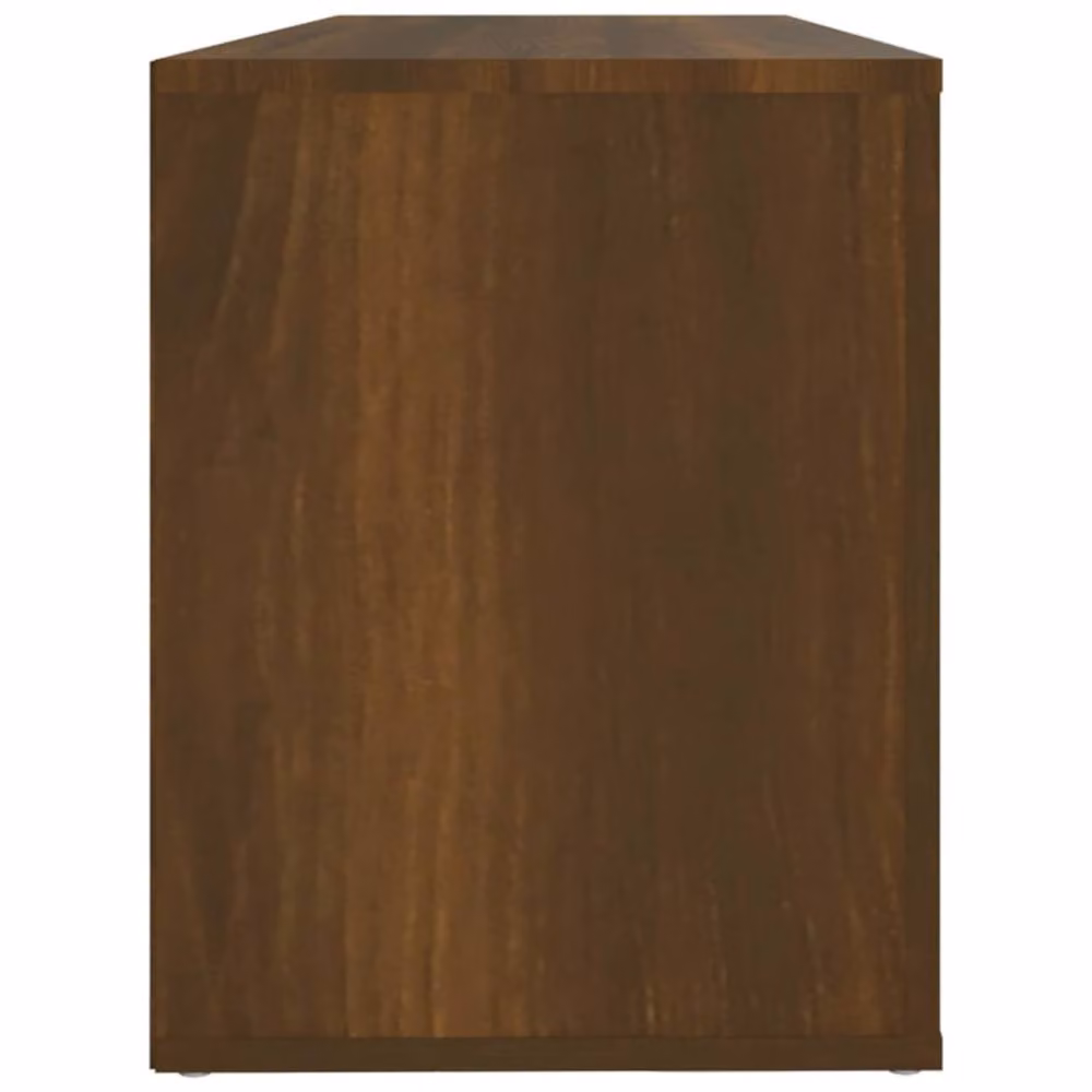 Berkfield Home Brown Oak Shoe Cabinet with Integrated Seat, W: 100 cm, D: 35 cm, H: 45 cm – 3