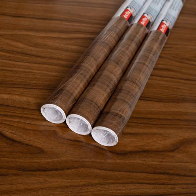 dc fix Walnut Medium Self Adhesive Vinyl Wrap for Kitchen Doors and Worktops, Brown, W: 67.5 cm x L: 2 m (Pack of 3)