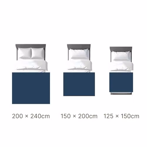 OHS Geometric Blue Quilted Pinsonic Throw Blanket, W: 200 cm, D: 240 cm – 7