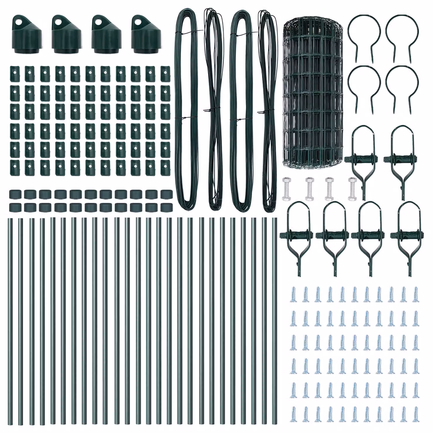 Berkfield Home Euro Fence with 13 Posts, Galvanised Steel, Green and Silver, 0.4 x 50 m – 4