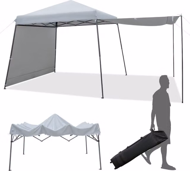 Costway Instant Pop-up Canopy Tent in Grey