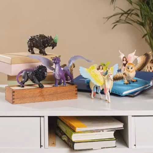 Schleich Bayala Fairy in Flight on Glam Owl 4-Piece Multicolour Toy Set 70789 – 6