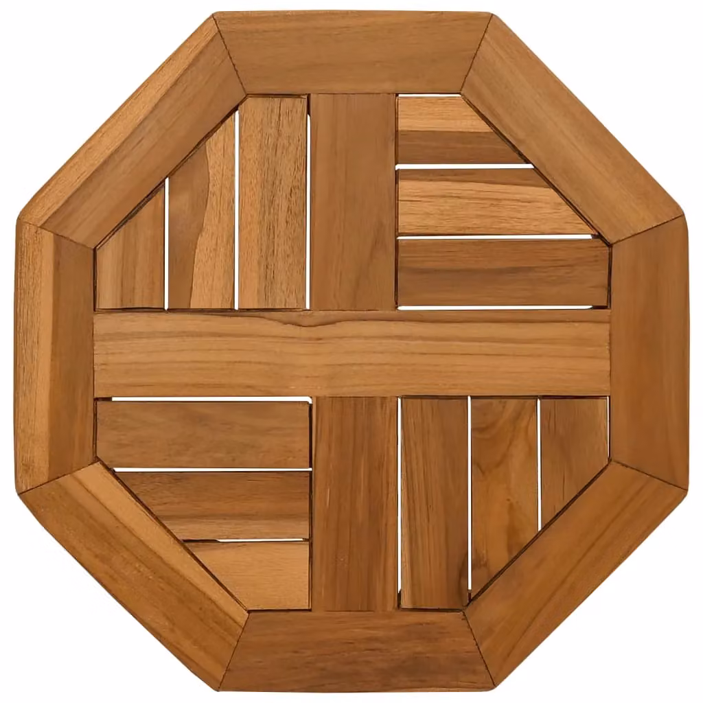 Berkfield Home Octagonal Solid Wood Teak Table Top, Brown, W/D/H: 40 x 40 x 2.5 cm – 2
