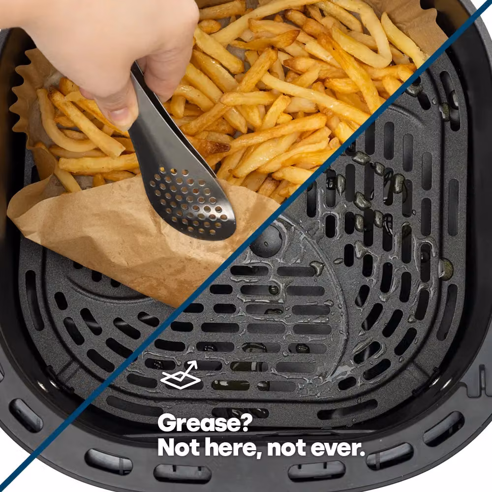 Livivo Disposable Non-Stick Rectangular Air Fryer Liners in Beige, 100 Pieces – 3