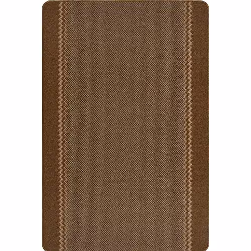 THE RUGS Machine Washable Non-Slip Rectangular Area Rug with Bordered Design in Brown, W/D/H: 180 x 67 cm – 3