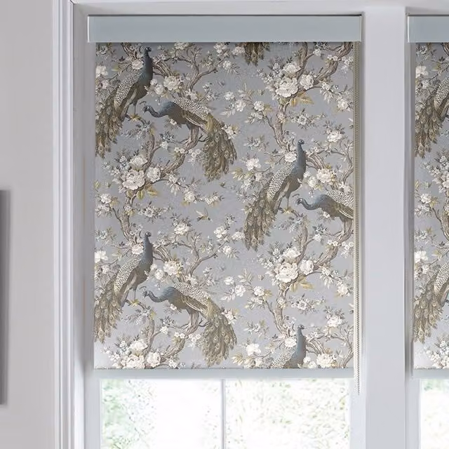 Laura Ashley Belvedere Semi-Transparent Made to Measure Roller Blind in Chalk Blue