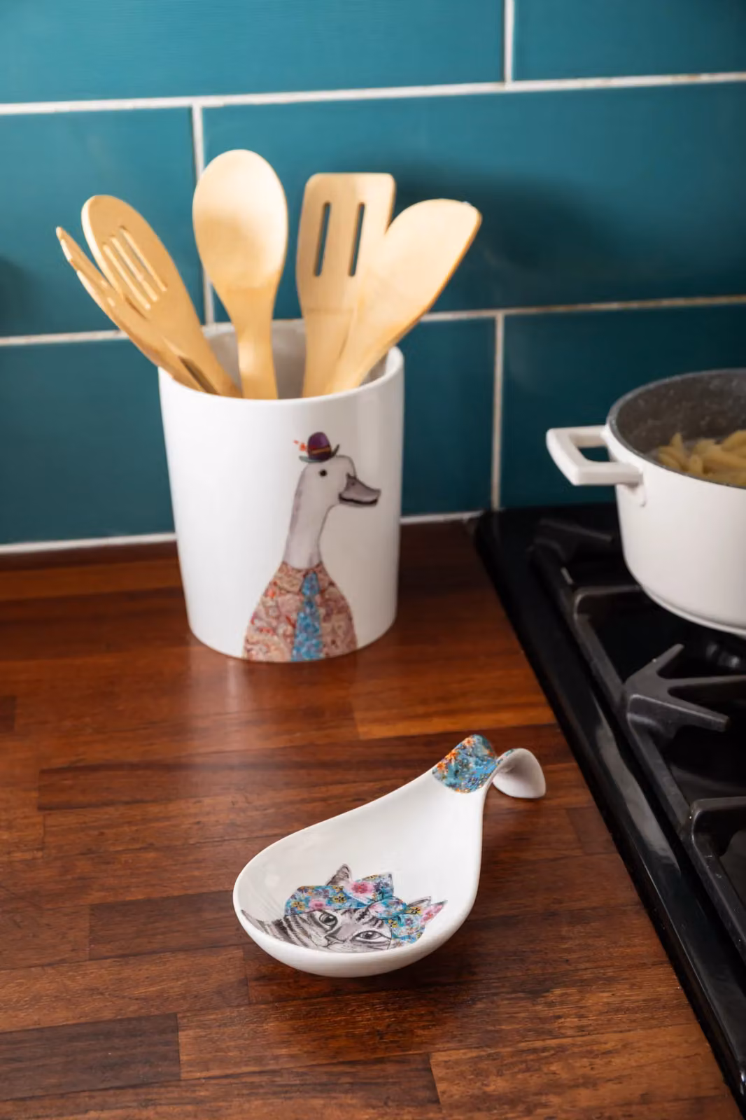 Mikasa Tipperleyhill Porcelain Spoon Holder with Multicolour Floral Design, W: 21 cm, D: 11 cm, H: 3 cm – 3