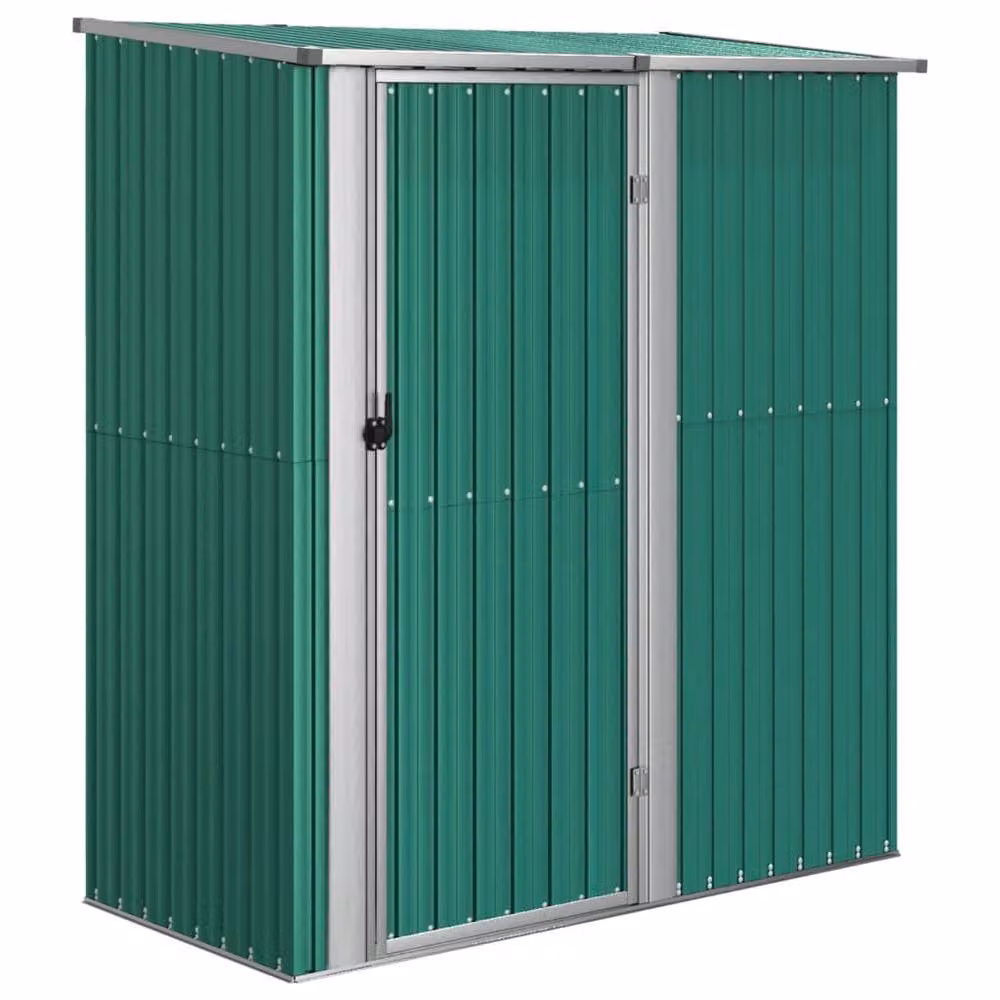 Berkfield Green Garden Shed in Galvanised Steel, W/D/H: 180.5 x 97 x 209.5 cm – 3