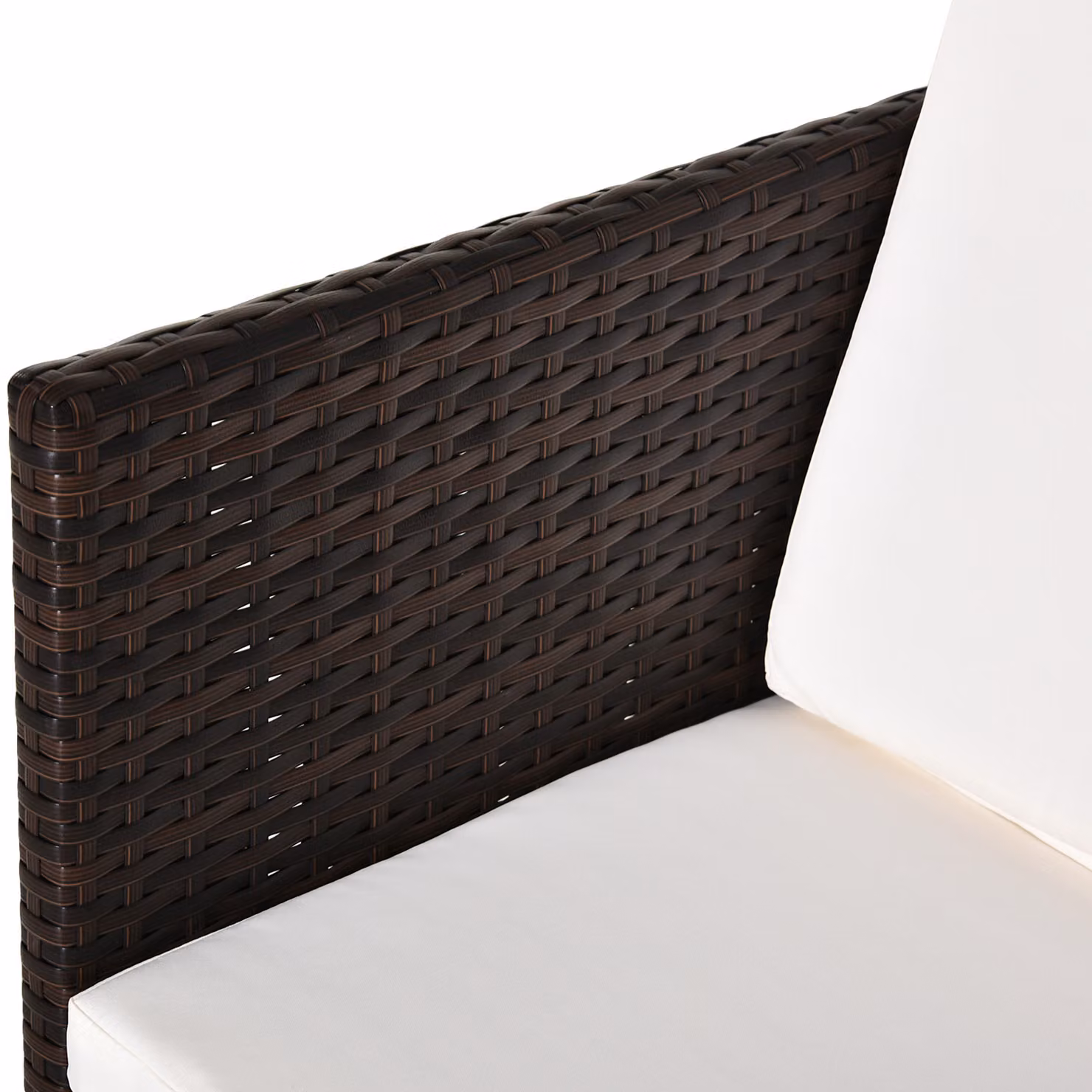 Outsunny 4-Seater Rattan Garden Furniture Set with Dining Table and Cushions in Brown – 9