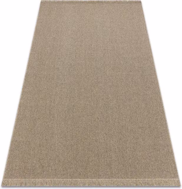 RugsX Villa Beige Wool Flat Weave Rectangular Rug W: 240 cm, D: 340 cm