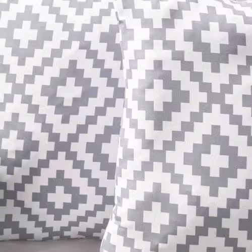OHS Set of 2 Mid Grey Geometric Water Resistant Outdoor Cushion Covers, W/D/H: 45 x 45 x 45 cm – 5